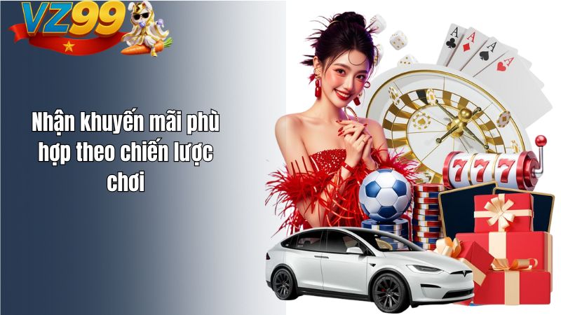 Nhận khuyến mãi phù hợp theo chiến lược chơi